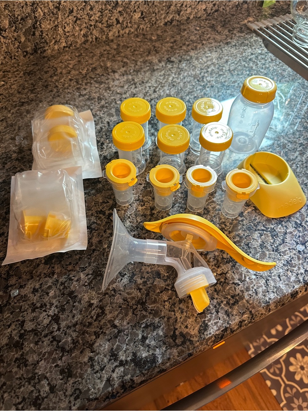 Madela Hand Pump with Bottles & Colostrum Collectors
